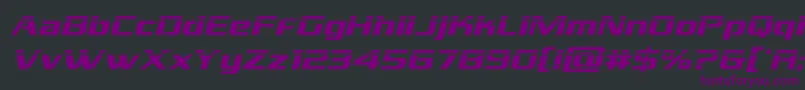 Шрифт grandnationallaserital – фиолетовые шрифты на чёрном фоне
