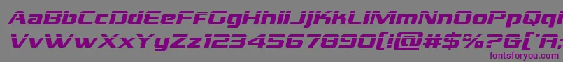 grandnationallaserital Font – Purple Fonts on Gray Background