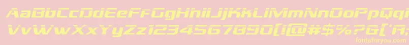 grandnationallaserital Font – Yellow Fonts on Pink Background