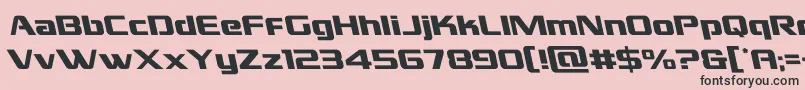 grandnationalleft Font – Black Fonts on Pink Background