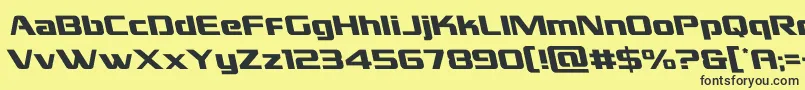 grandnationalleft Font – Black Fonts on Yellow Background