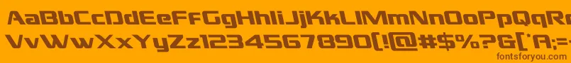 grandnationalleft Font – Brown Fonts on Orange Background