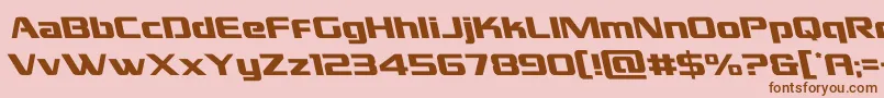 grandnationalleft Font – Brown Fonts on Pink Background