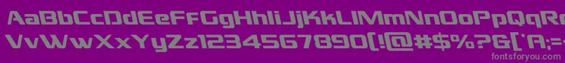 フォントgrandnationalleft – 紫の背景に灰色の文字