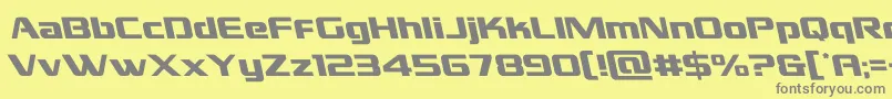 grandnationalleft Font – Gray Fonts on Yellow Background