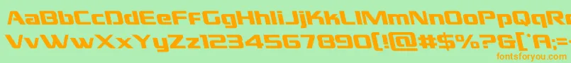 grandnationalleft Font – Orange Fonts on Green Background