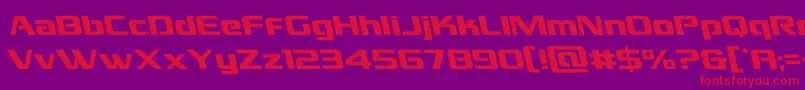 grandnationalleft Font – Red Fonts on Purple Background