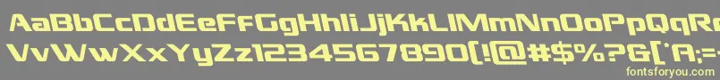 grandnationalleft Font – Yellow Fonts on Gray Background