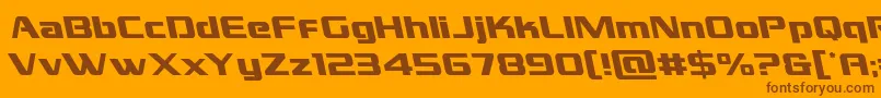 grandnationalleft Font – Brown Fonts on Orange Background