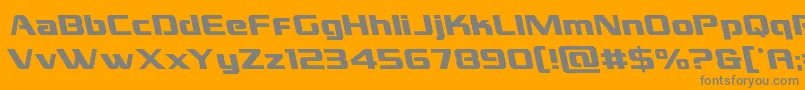 grandnationalleft Font – Gray Fonts on Orange Background