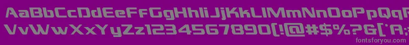 フォントgrandnationalleft – 紫の背景に灰色の文字