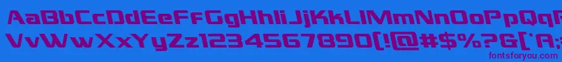 grandnationalleft Font – Purple Fonts on Blue Background