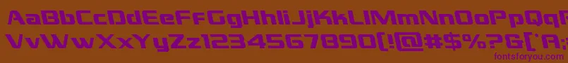 grandnationalleft Font – Purple Fonts on Brown Background