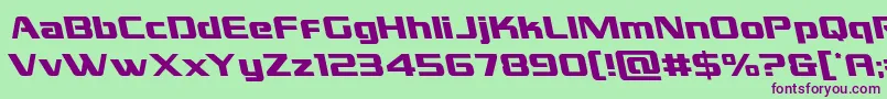 grandnationalleft Font – Purple Fonts on Green Background