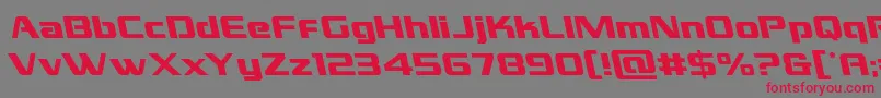 Шрифт grandnationalleft – красные шрифты на сером фоне