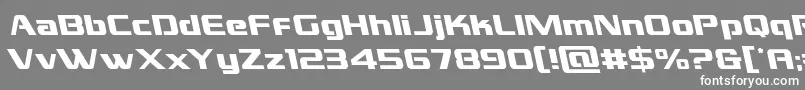 フォントgrandnationalleft – 灰色の背景に白い文字