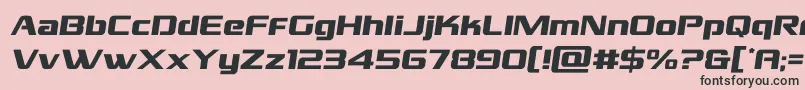 grandnationalsemital Font – Black Fonts on Pink Background