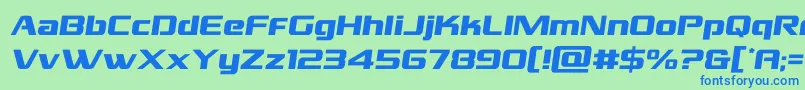 grandnationalsemital Font – Blue Fonts on Green Background