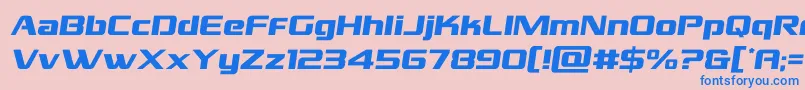 grandnationalsemital Font – Blue Fonts on Pink Background