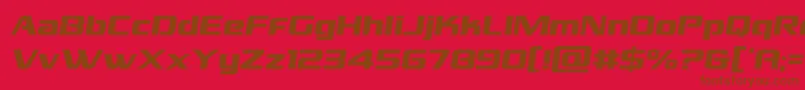 フォントgrandnationalsemital – 赤い背景に茶色の文字
