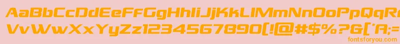 grandnationalsemital Font – Orange Fonts on Pink Background