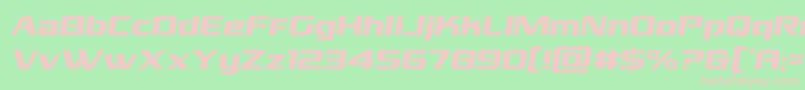 grandnationalsemital Font – Pink Fonts on Green Background