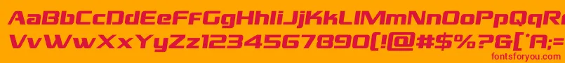 grandnationalsemital Font – Red Fonts on Orange Background