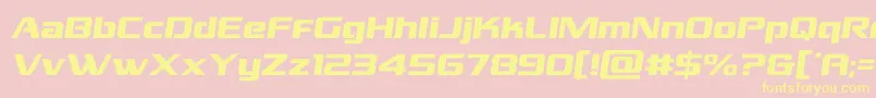 grandnationalsemital Font – Yellow Fonts on Pink Background