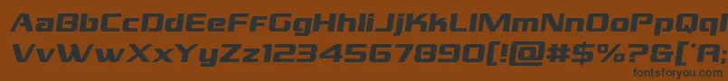 フォントgrandnationalsemital – 黒い文字が茶色の背景にあります