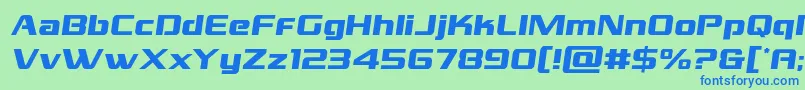 grandnationalsemital Font – Blue Fonts on Green Background