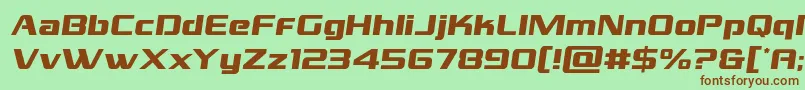 grandnationalsemital Font – Brown Fonts on Green Background