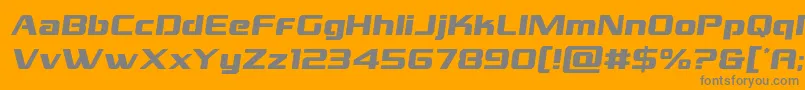 Шрифт grandnationalsemital – серые шрифты на оранжевом фоне