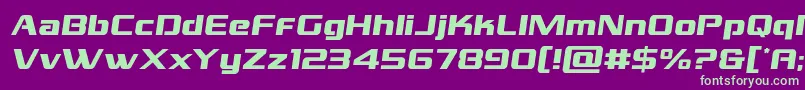 grandnationalsemital Font – Green Fonts on Purple Background