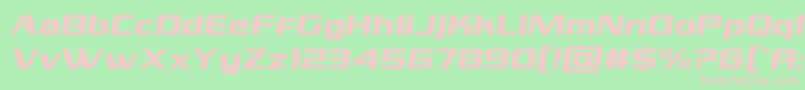 Шрифт grandnationalsemital – розовые шрифты на зелёном фоне