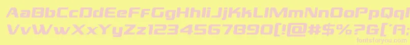 grandnationalsemital Font – Pink Fonts on Yellow Background