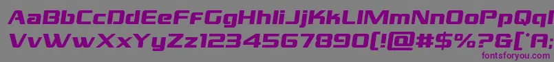 Шрифт grandnationalsemital – фиолетовые шрифты на сером фоне