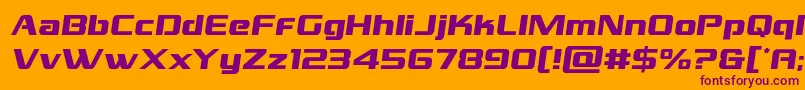 grandnationalsemital Font – Purple Fonts on Orange Background