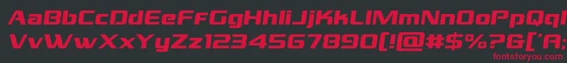 grandnationalsemital Font – Red Fonts on Black Background