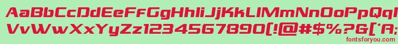 grandnationalsemital Font – Red Fonts on Green Background