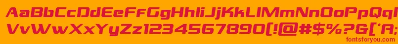 grandnationalsemital Font – Red Fonts on Orange Background
