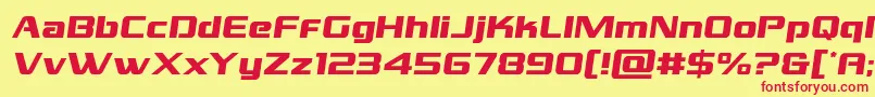 grandnationalsemital Font – Red Fonts on Yellow Background