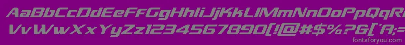 grandnationalsuperital Font – Gray Fonts on Purple Background