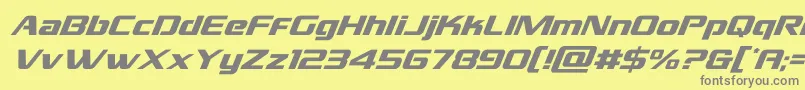 Шрифт grandnationalsuperital – серые шрифты на жёлтом фоне