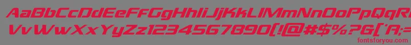 grandnationalsuperital Font – Red Fonts on Gray Background