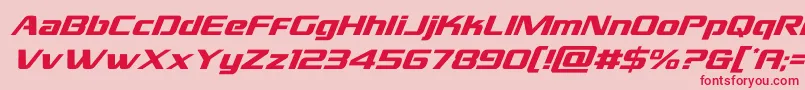 grandnationalsuperital Font – Red Fonts on Pink Background