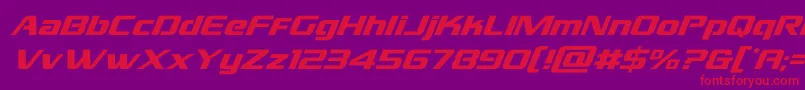 Шрифт grandnationalsuperital – красные шрифты на фиолетовом фоне