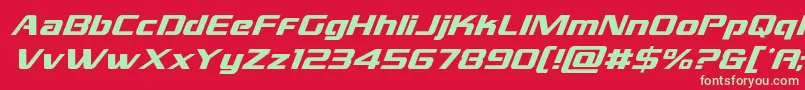 フォントgrandnationalsuperital – 赤い背景に緑の文字