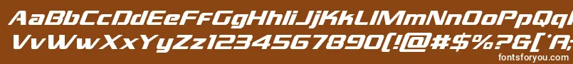 フォントgrandnationalsuperital – 茶色の背景に白い文字