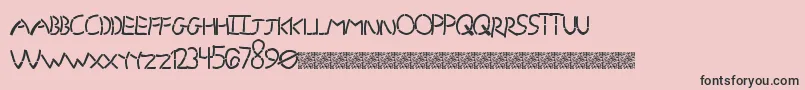 フォントGrandStencil – ピンクの背景に黒い文字