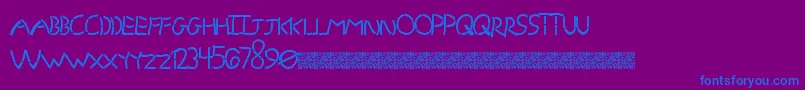 GrandStencil Font – Blue Fonts on Purple Background